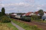 E 94 192 mit dem Henkelzug nach Wassertrdingen in Nauheim bei Gro Gerau am 10.08.2011 