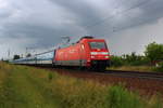EC 177 von Hamburg nach Prag, passierte am 16.06.2017 Zeithain mit der 101 137-8. 