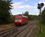 101 003-2 DB kommt als Lokzug aus Köln-Hbf nach Aachen-Hbf  und kommt aus Richtung Köln-Hbf,Köln-Ehrenfeld,Kerpen,Horrem,Buir,Merzenich,Düren,Langerwehe,Eschweiler-Hbf,Stolberg-Hbf(Rheinland) und fährt durch Aachen-Eilendorf in Richtung Aachen-Rothe-Erde,Aachen-Hbf. Aufgenommen vom Bahnsteig 2  in Aachen-Eilendorf.
Bei Sommerwetter am Abend vom 3.7.2018.