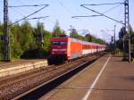 101 092-5 fhrt mit dem EC nach rhus durch Elmshorn. 28.08.07