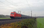 Am Morgen des 15.12.23 war der NJ 425 von Brüssel nach Berlin mit circa zwei Stunden Verspätung unterwegs. Hier passiert er, geführt von 101 002, auf dem Weg Richtung Wittenberg Burgkemnitz.