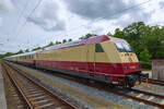 AKE-RHEINGOLD mit Lok 101 001 abgestellt im Ostseebad Binz.