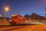 101 040 nach Ankunft mit IC 2083  Königsee  im Zugendbahnhof Berchtesgaden am 1.12.2024