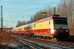 101 001-6  Rheingold  DB mit AKE-Rheingold (Köln-Hamburg) in Ostbevern, November 2024.