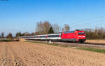 101 139 mit dem EC 9 (Dortmund Hbf - Basel SBB) bei Riegel 5.3.25