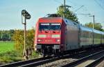 101 133-7 IC kurz hinter Brhl Bf Richtung Bonn - 21.10.2010