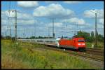 101 088-3 zieht am 01.09.2012 den IC 2154 durch Großkorbetha Richtung Frankfurt (Main).