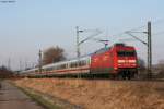 101 135-2 mit dem IC 2313 Hamburg-Stuttgart bei Bad Schnborn. Aufgenommen am 10.02.2013