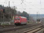 101 092-5 durchfhrt am 16. April 2013 solo den Bahnhof Kronach in Richtung Lichtenfels.