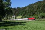 101 093 mit IC 284 am 31.05.2014 bei Sulz am Neckar.