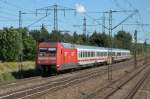 101 051 am 17.08.14 mit IC 1910 nach Hamburg in München-Langwied