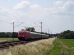 Am 12.6.14 wurden die Fotografen per Fernlicht vom Lokführer begrüßt.
Aufgenommen bei Ladenburg. 