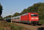 101 056 mit Umleiter-IC 2377 (Ostseebad Binz–Frankfurt [Main] Hbf) am 30.09.2013 in Klecken