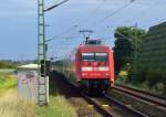 Hier kommt der IC 2412 gezogen von der 101 023-0 am Nachmittag des 6.9.2015