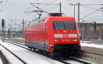 Mit Abnahmedatum vom Vortag rollte 101 032 am 20.02.13 durch Bitterfeld Richtung Delitzsch.