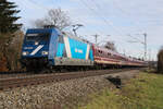 101 033 train charter mit einem Sonderzug am 27.11.24 bei Eglharting.