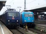 Die Br.101 016-4  Unicef  und die Br.120 151-6  ZDF-Express  trafen sich am 2.juni 07 im Bahnhof Nrnberg.