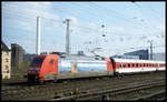 Die 101016 Milch erreicht hier am 23.4.2001 um 16.58 Uhr mit dem IC nach Kiel den HBF Münster in Westfalen.