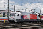 DB Lok 101 063-6 verlässt den badischen Bahnhof. Die Aufnahme stammt vom 05.05.2019.
