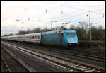 Unicef Werbelok 101016 schob am 24.2.2007 um 16.27 Uhr einen IC nach Hamburg durch den Bahnhof Hasbergen.