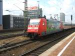 BR 101 122-0 2  China Airlines  mit IC 2049 nach Leipzig,  hier bei der Ausfahrt aus Dortmund Bhf.