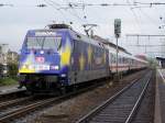 Br.101 101-4  Europa  fuhr am 28.September 2007 mit einem InterCity von Nrnberg Hbf nach Karlsruhe Hbf, ber: Ansbach, Crailsheim, Ellwagen, Aalen, Schwbisch Gmnd, Stuttgart Hbf, Vaihingen/Enz, Mhlacker, und Pforzheim Hbf. Aufgenommen am 28.September 2007 in Aalen.