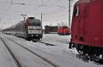 die Hertha 101 144 wartet im Bf Stralsund auf ihre nchste Runde am 13.02.2010