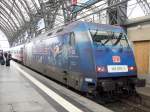 BR 101 070 (die Adler Mannheim-Lok) mit ICE-Ersatz-IC 79656 in Dresden Hbf (Feb.