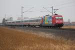 101 001 mit dem InterCity ins Rheinland bei Paderborn Elsen am Samstag den 10/03/2012