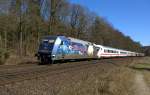 DB Fernverkehr 101 070  DIE ADLER MANNHEIM  mit IC 2311 Westerland (Sylt) - Stuttgart Hbf (Vehrte, 25.03.12). 