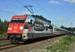 DB Fernverkehr 101 025  Packendes Südafrika!  schiebt IC 2218 Stuttgart Hbf - Hamburg-Altona (Vehrte, 16.09.12).
