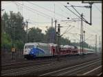 Am 16.8.13 war ein Autozug mit der 101 060 unterwegs.
Aufgenommen wurde der Zug in Hamburg Harburg.