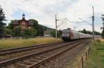 101 110-5 (Eintracht Frankfurt) bespannte am 05.07.14 den IC 2208. Hier zu sehen in Remschütz.