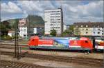 Bahnbildertreffen mit reger Schweizer Beteiligung unter dem Hohentwiel. Singen, August 2015.