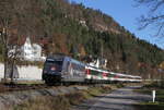 101 004-0  Bahn BKK  mit dem IC 185 (Stuttgart Hbf-Zürich HB) bei Aistaig 20.11.16