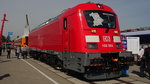 Die neue DB-Lok 102 003, gebaut von Skoda, gezeigt auf der Innotrans in Berlin , 22.9.