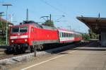 120 112-8 zog am 26.07.07 den EC  Wrthersee  von Klagenfurt nach Dortmund HBF, hier in Stuttgart-Untertrkheim aufgenommen.