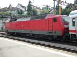 120 130-0 steht am 2.8.2007 mit einem Ersatzzug in Schaffhausen