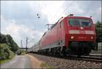 120 111 hat den InterCity 435, von Luxembourg nach Norddeich-Mole, am Haken und bringt in bei Haltern am See ans Ziel.