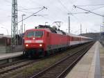 Das letzte Mal fr 2010 fuhr am 24.Oktober 2010 EC 379 Binz-Brno.120 106  bespannte den Zug,als Dieser in Bergen/Rgen zum letzten Mal hielt. 