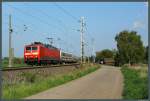 Mit dem IC 1948  Kyffhuser  ist 120 110-2 bei Heringen Richtung Nordhausen unterwegs. (05.05.2013)