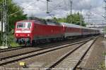 Berlin Gesundbrunnen, DB E-Lok 120 144-1 (91 80 6 120 144-1 D-DB) mit dem IC 2302 von Saalfeld (Saale) 9,42 Ankunft, 2013,05,23