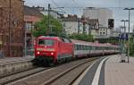 Am 22.05.2013 bespannte 120 123-5 den IC 118 von Stuttgart Hbf nach Mnster (Westf.).