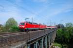 Am 10.05.2008 bespannten 120 136-7 zusammen mit 101 013-1 den EN 352 (Prag - Basel) auf dem Deutschen Abschnitt.