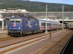 120 151 (ZDF Express) mit einem IC am 22.07.07 in Heidelberg.