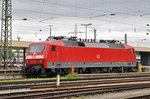 DB Lok 120 105-2 ist beim Badischen Bahnhof abgestellt. Die Aufnahme stammt vom 21.06.2016.