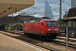 Durchfahrt am 07.10.2015 von 145 069-1 als Lokzug durch den Badischen Bahnhof von Basel in Richutng Basel Bad Brf, nachdem sie einen Güterzug in den Rangierbahnhof Muttenz brachte.