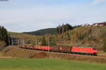 145 022-0 mit dem EZ 52053 (Offenburg Gbf-Villingen(Schwarzw)) bei St.Georgen 14.11.19