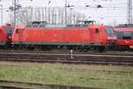 145 014-7 stand am 23.03.2024 im Rostocker Hbf abgestellt.