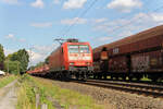 145 037 der DB Schenker Rail Deutschland am 14.08.2013 in Münster-Sudmühlen.